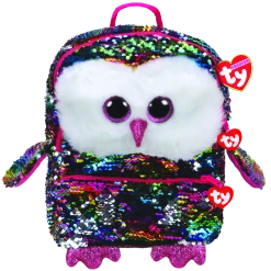 TY FASHION SEQUIN BACKPACK OWEN THE MULTICOLOURED OWL