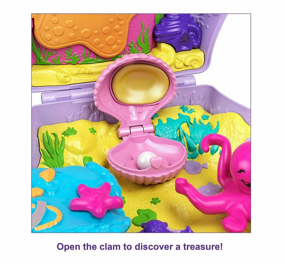 POLLY POCKET LARGE WEARABLE COMPACT TINY POWER SHELL PURSE - Image 3