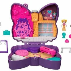 POLLY POCKET BIG POCKET WORLD SPARKLE STAGE BOW COMPACT