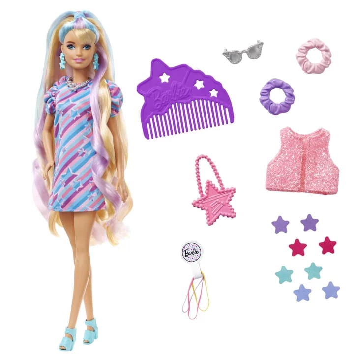 BARBIE TOTALLY HAIR DOLL STAR THEMED - Image 2