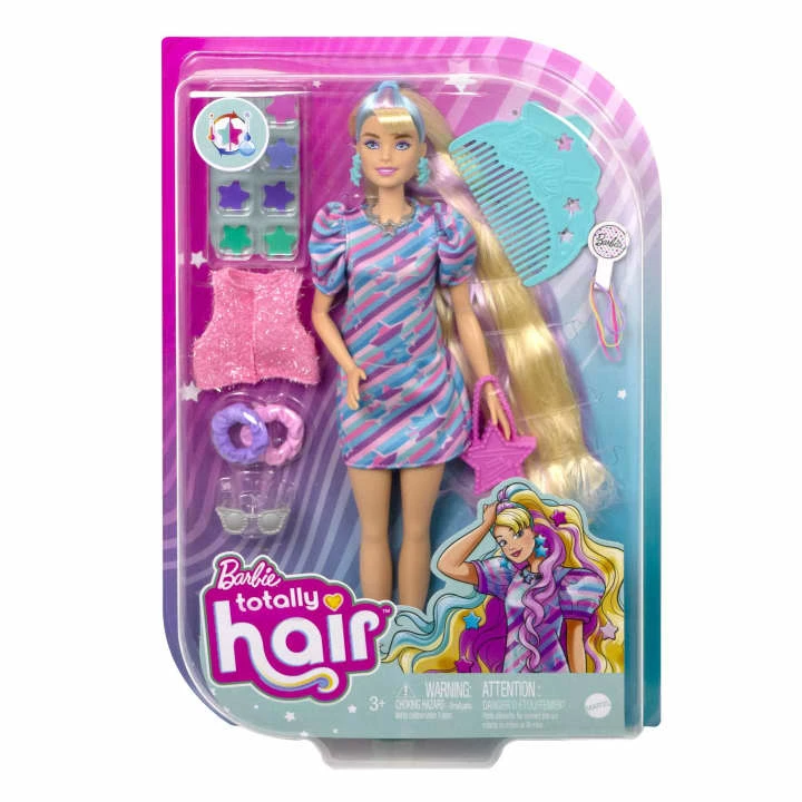 BARBIE TOTALLY HAIR DOLL STAR THEMED