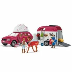 SCHLEICH HORSE CLUB HORSE ADVENTURES WITH CAR AND TRAILER