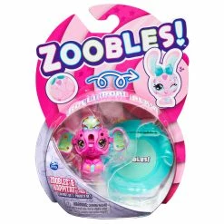 ZOOBLES ANIMALS SINGLE PACK PINK ELEPHANT