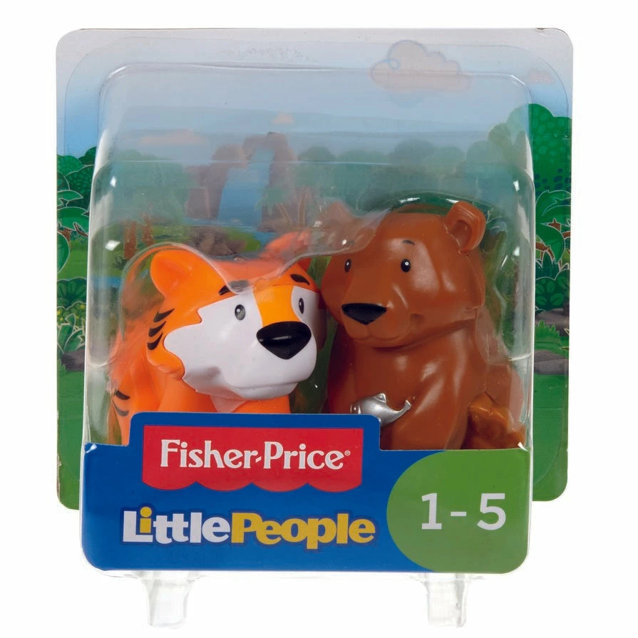 FISHER-PRICE LITTLE PEOPLE FIGURE 2 PACK TIGER AND BEAR