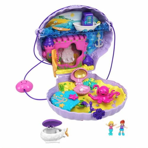 POLLY POCKET LARGE WEARABLE COMPACT TINY POWER SHELL PURSE - Image 2