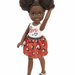 BARBIE CLUB CHELSEA DOLL HEART PRINT SKIRT