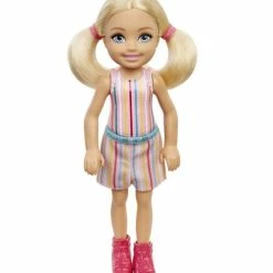BARBIE CLUB CHELSEA DOLL STRIPED PINK OUTFIT