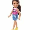 BARBIE CLUB CHELSEA DOLL DOG RIDING SKATEBOARD SINGLET