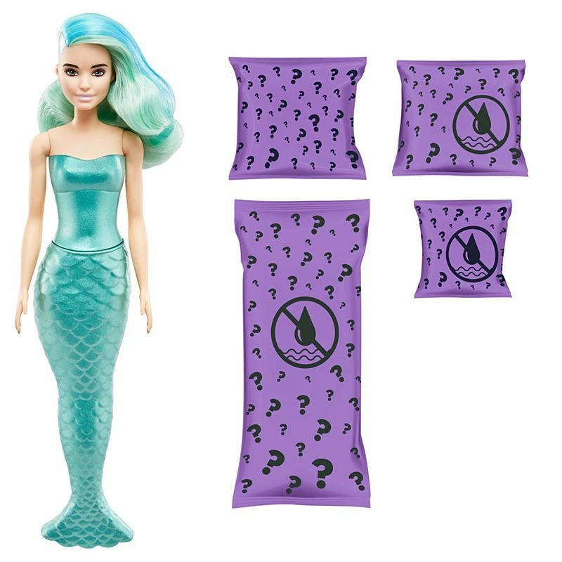 BARBIE COLOUR REVEAL DOLL AQUA TUBE - Image 5