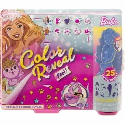 BARBIE COLOUR REVEAL PEEL DOLL MERMAID FASHION REVEAL