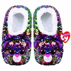TY SEQUIN SLIPPER SOCKS - DOTTY LARGE