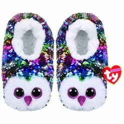 TY SEQUIN SLIPPER SOCKS - OWEN LARGE