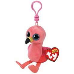 TY BEANIE BOOS CLIP ON GILDA THE PINK FLAMINGO