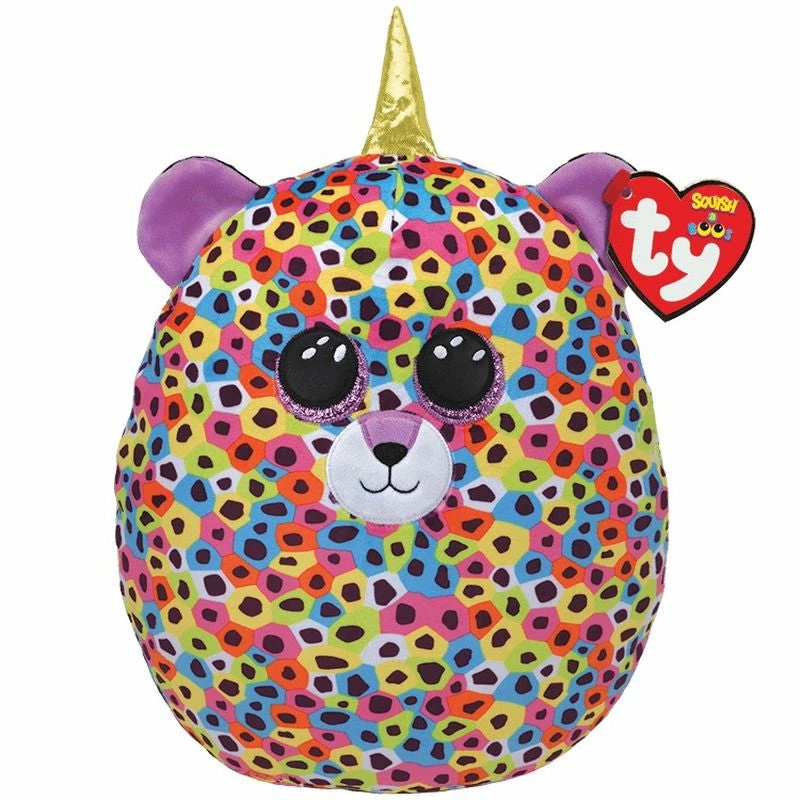 TY SQUISH A BOOS 35CM GISELLE THE MULTICOLOURED LEOPARD